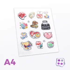 WYDRUK DTF UV NAKLEJKI TRANSFEROWE ARKUSZ A4 (210x297 mm)